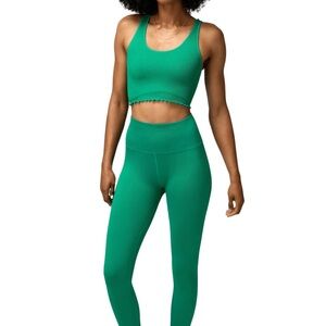 Spiritual Gangster Amor Crop Tank and Love Leggings in Jade green XS/S NWT